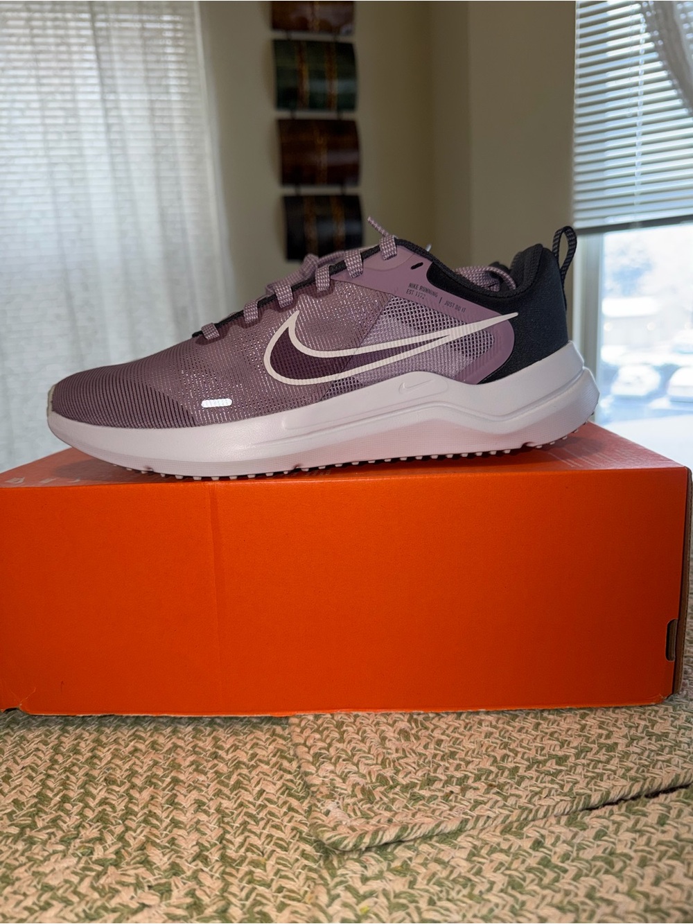 Nike Downshifter 12 women’s Purple Running Sneakers size 8.5 new box without lid